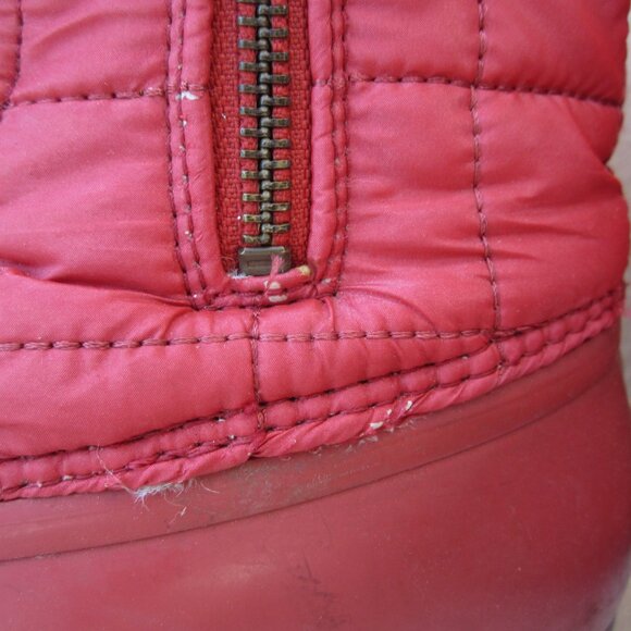 Sperry Topsider Waterproof Quilted Nylon Red Rain Boots Size 8 Medium- Flawed - Picture 6 of 16